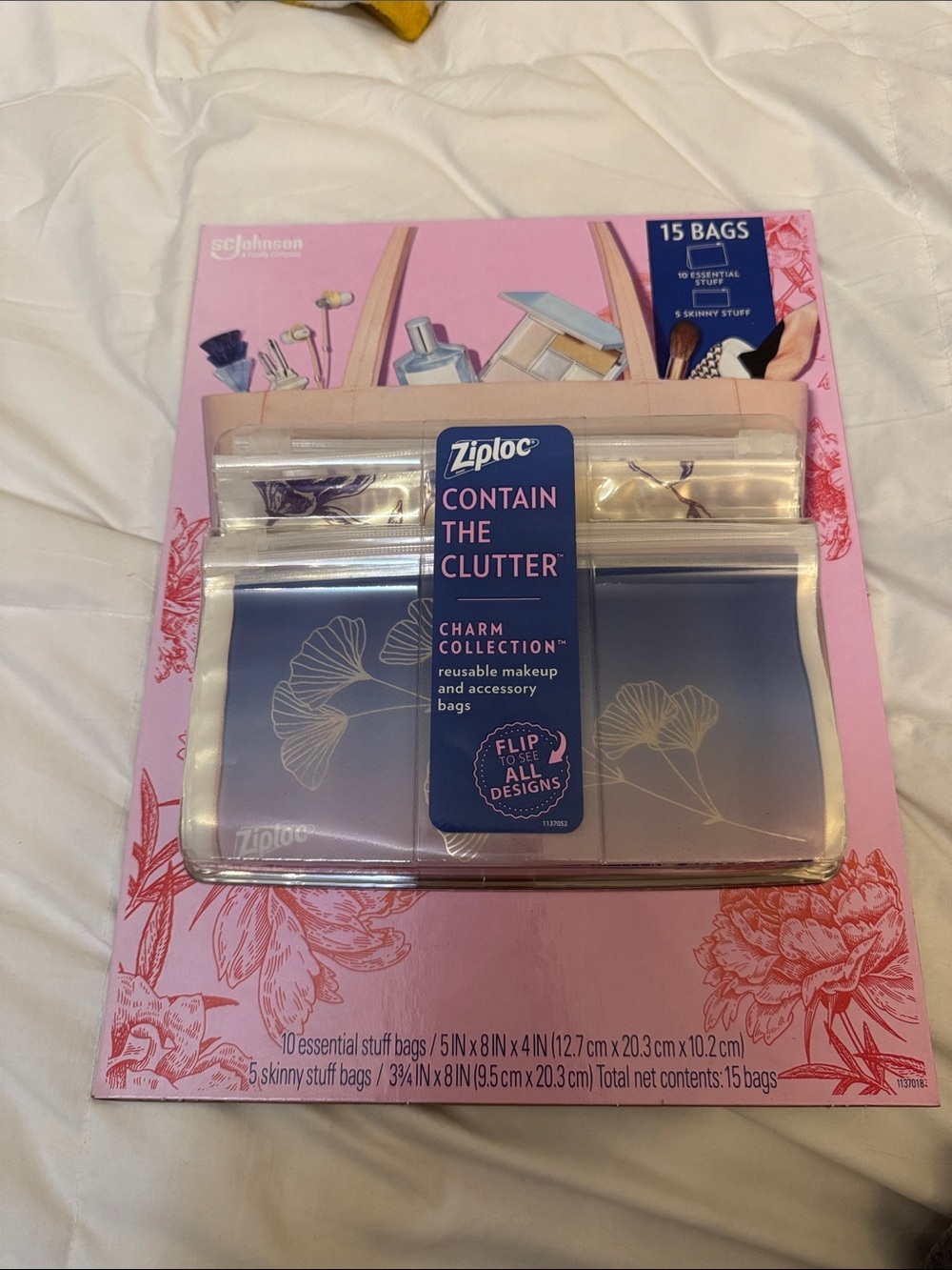 Ziploc Contain The Clutter Charm Collection Resealable Bags 15 Count